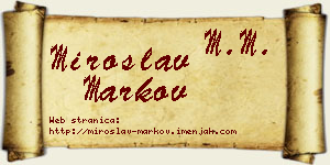 Miroslav Markov vizit kartica